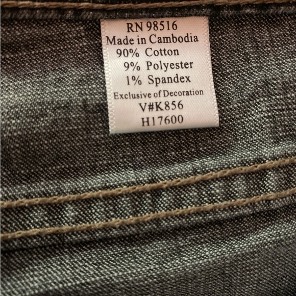 COLDWATER CREEK jeans, size 12, faded black wash, straight leg, high waist. - Picture 3 of 7